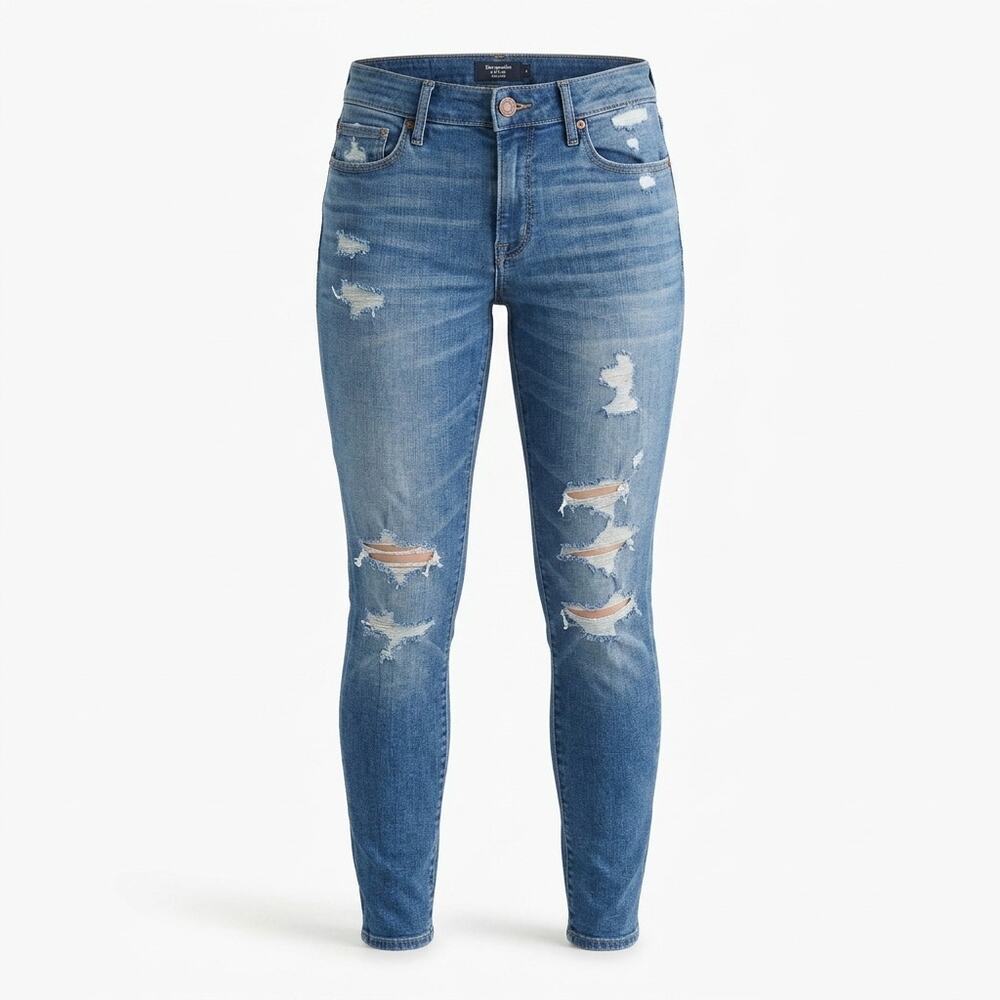 Abercrombie & Fitch Harper Super Skinny Blue Denim Jeans Women Size 4S